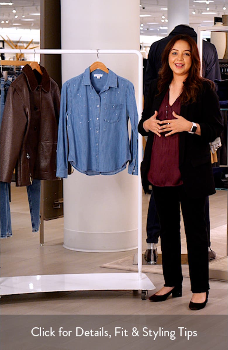 Kenna Pearly Bead Chambray Shirt, sales video thumbnail