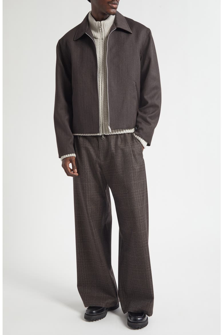 Bridge Plaid Vigin Wool Chinos, Alternate, color, BROWN DUNMORE CHECK