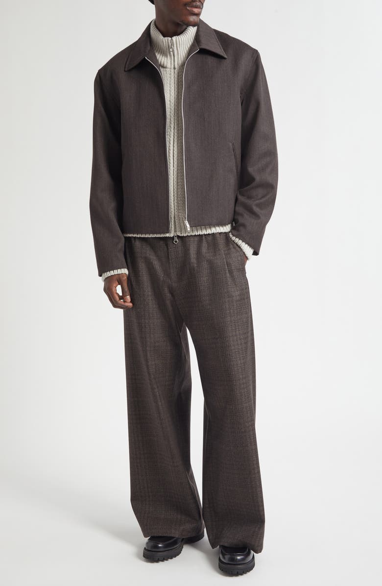 OUR LEGACY Mini Virgin Wool Jacket, Alternate, color, Havana Brown Chain Wool