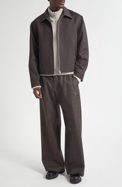 Our Legacy Bridge Plaid Vigin Wool Chinos In Brown