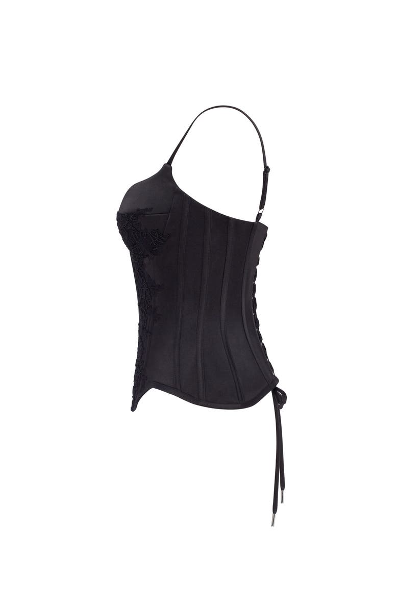 Milla Lace Balconette Formal Occasion Corset in Black, Alternate, color, Black