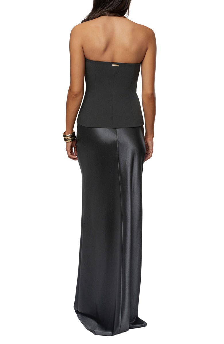 JLUXLABEL Strapless Button Front Vest, Alternate, color, Black