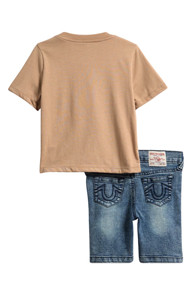 True Religion Kids' Embossed T-Shirt & Shorts Set, Alternate, color, 