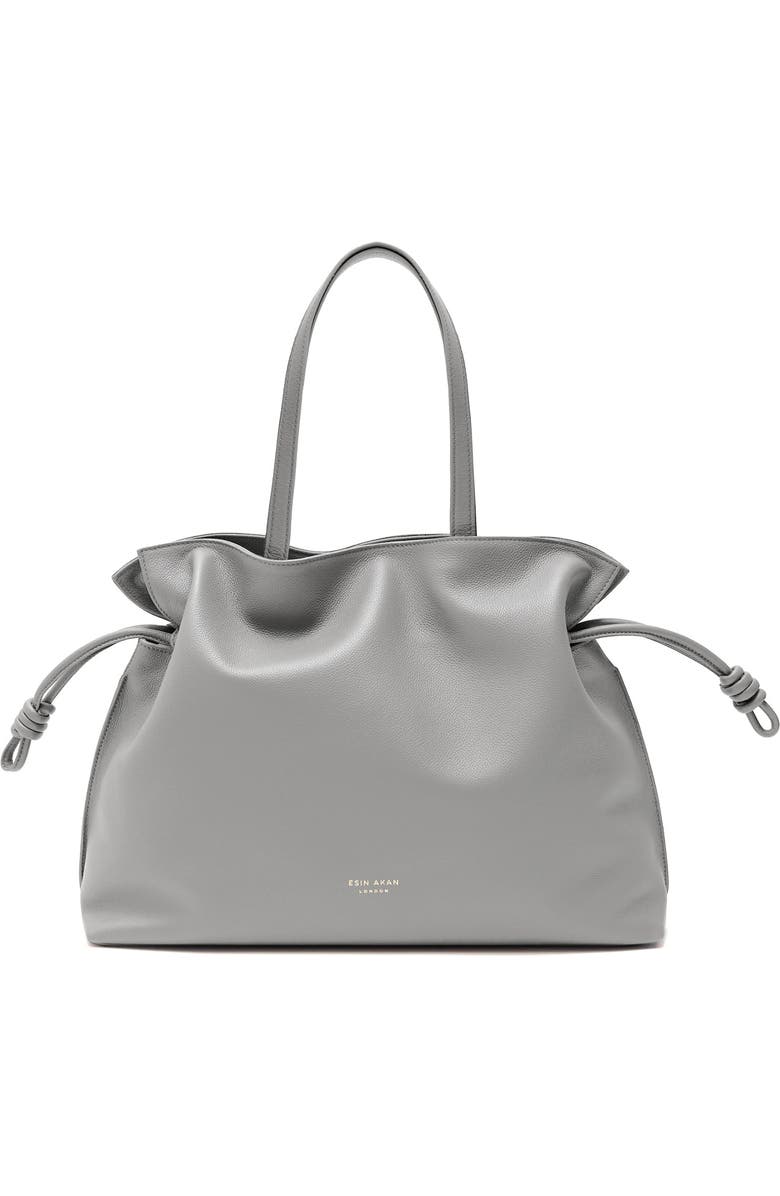 Esin Akan 2-in-1 Emma Leather Tote Bag, Main, color, Grey