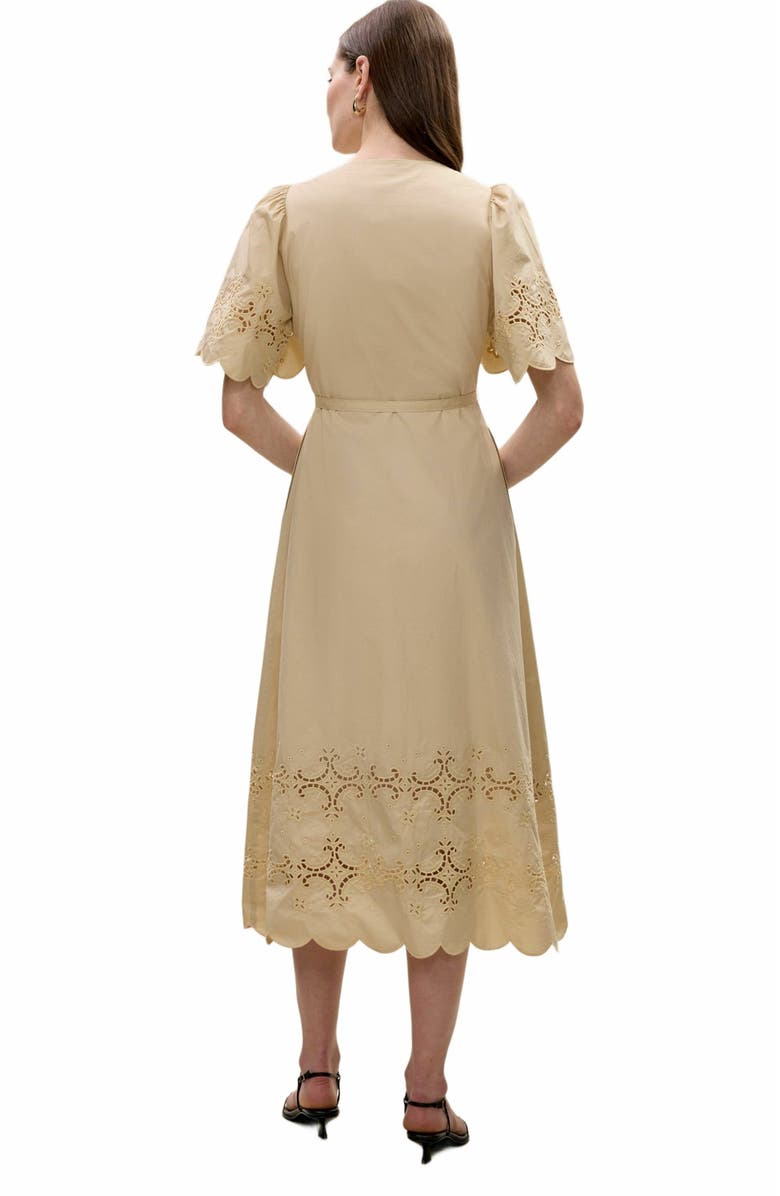 Rebecca Taylor Raquel Twill Dress, Alternate, color, Latte