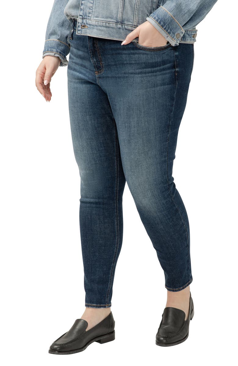 Silver Jeans Co. Elyse Skinny Jeans, Alternate, color, 