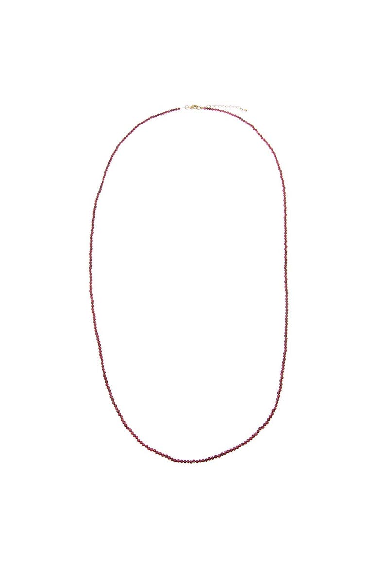 Burgundy Beaded Chain Necklace 36", Main, color, Burgundy - 36 Inch