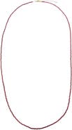 BY ADINA EDEN Burgundy Beaded Chain Necklace 36"