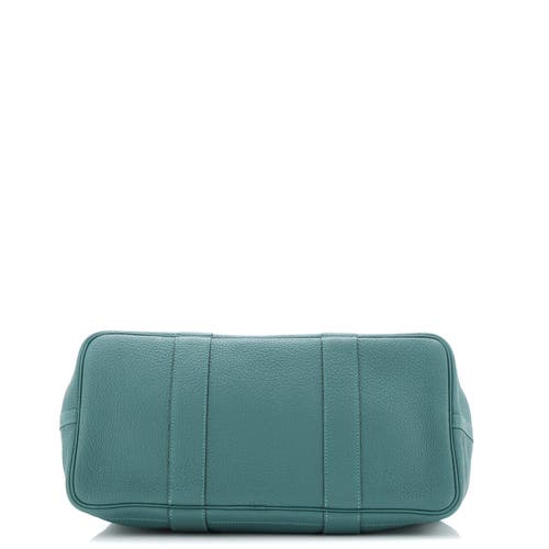 Pre-owned Hermes Hermes Garden Party Tote Leather 36 In Green