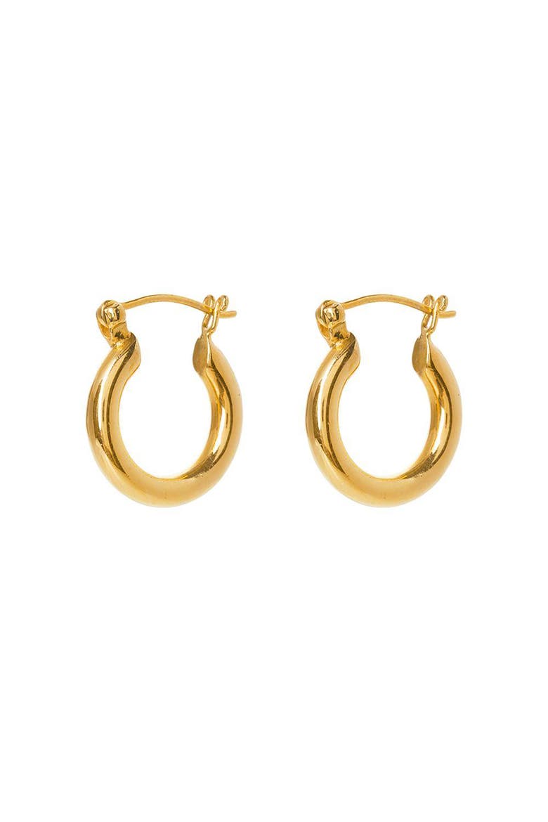 Gold Mini Hoops, Main, color, Gold