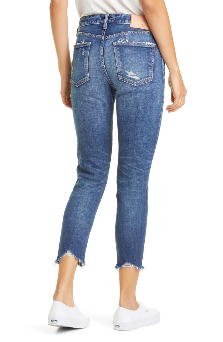 MOUSSY Glendele Ripped Crop Skinny Jeans, Alternate, color,