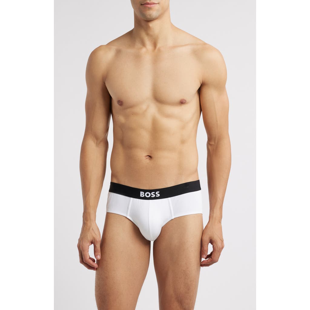 BOSS 3-Pack ONE Stretch Cotton Briefs in White  product