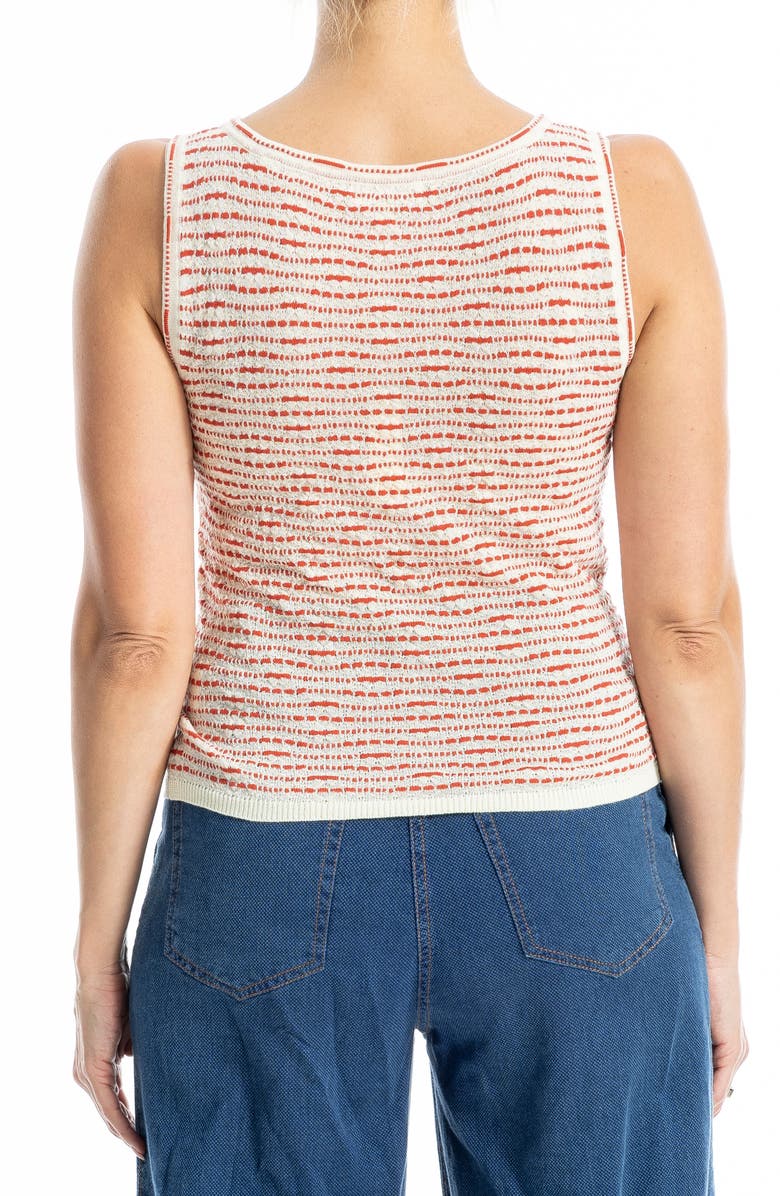 MAX STUDIO Stripe Sweater Tank, Alternate, color, Ivory/ Red