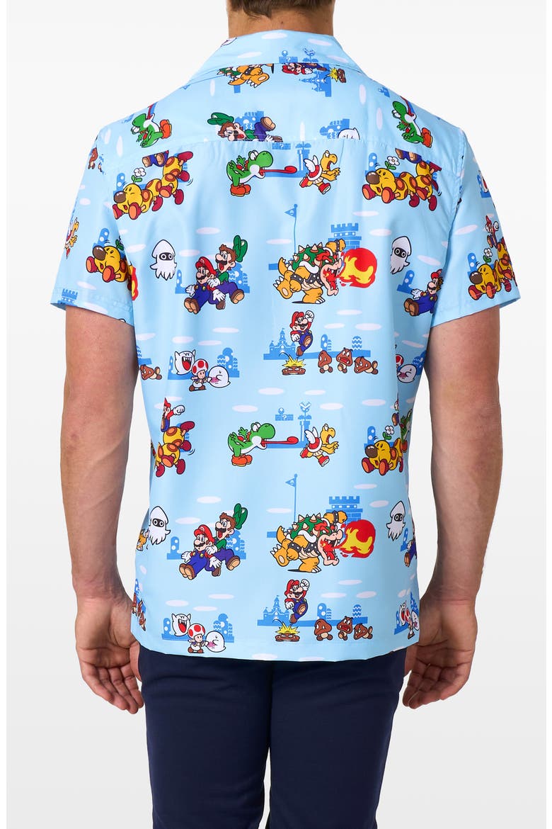 Super Mario™ Camp Shirt, Alternate, color, BLUE