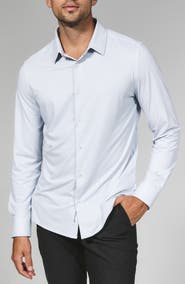 7 Diamonds Layth Geo Print Wrinkle Resistant Performance Button-Up Shirt