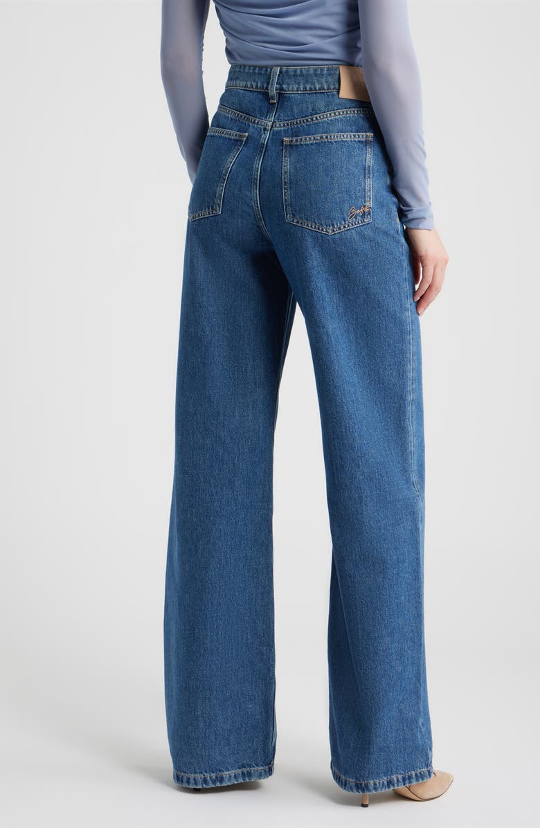 BOSS Orange Marlene High Waist Wide Leg Jeans, Alternate, color, Blue