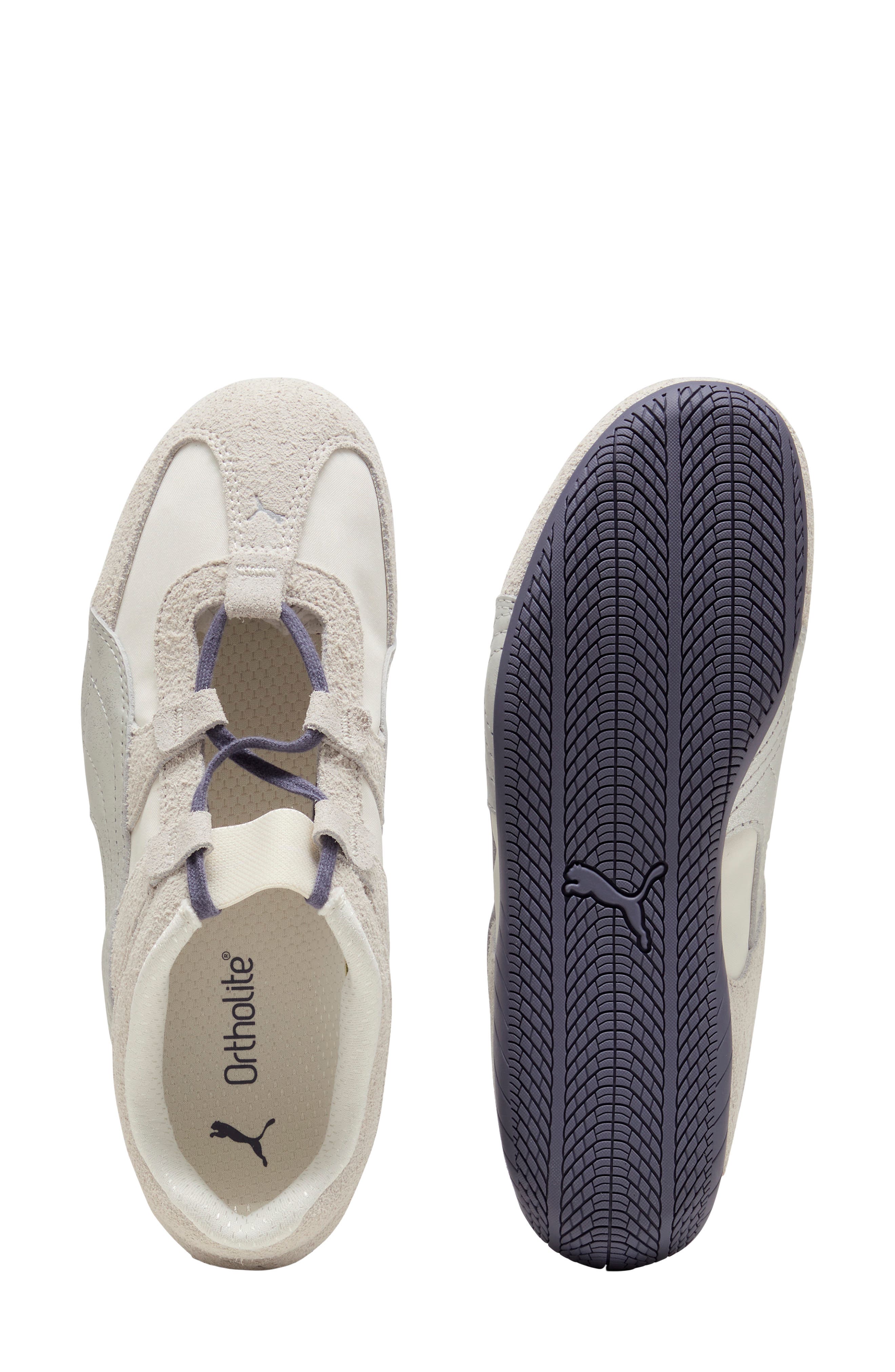 Speedcat Go Brushed Luxe Sneaker, Alternate, color, WARM WHITE/ GLACIAL GRAY