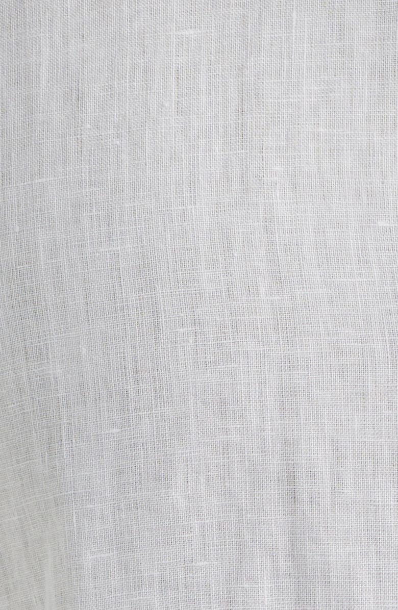 vineyard vines Surfside Solid Short Sleeve Linen Button-Down Shirt, Alternate, color, Linen White Cap