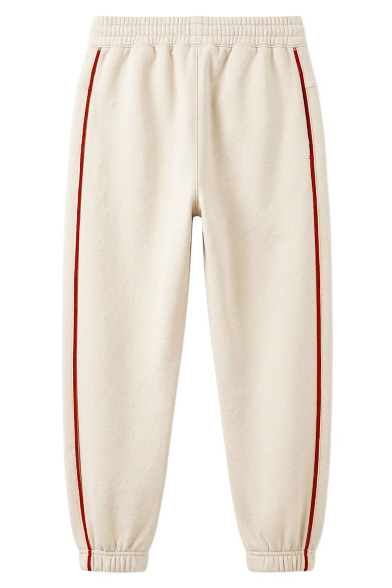 Kids' Tape Fleece Joggers, Alternate, color, CREAM