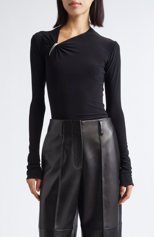 GRACE LING Claw Long Sleeve Jersey Top in Black  product