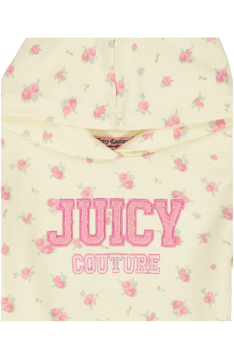 Juicy Couture Kids' French Terry Hoodie & Shorts Set, Alternate, color, Ivory Multi