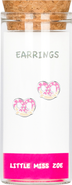 Little Miss Zoe Kids' Sterling Silver Pretzel Stud Earrings in Gift Bottle