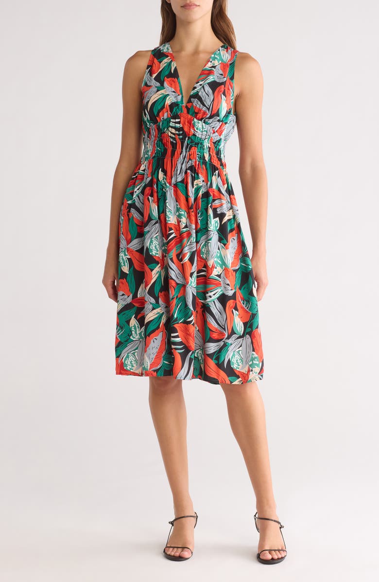 STITCHDROP Springwater Print Sleeveless Dress, Main, color,