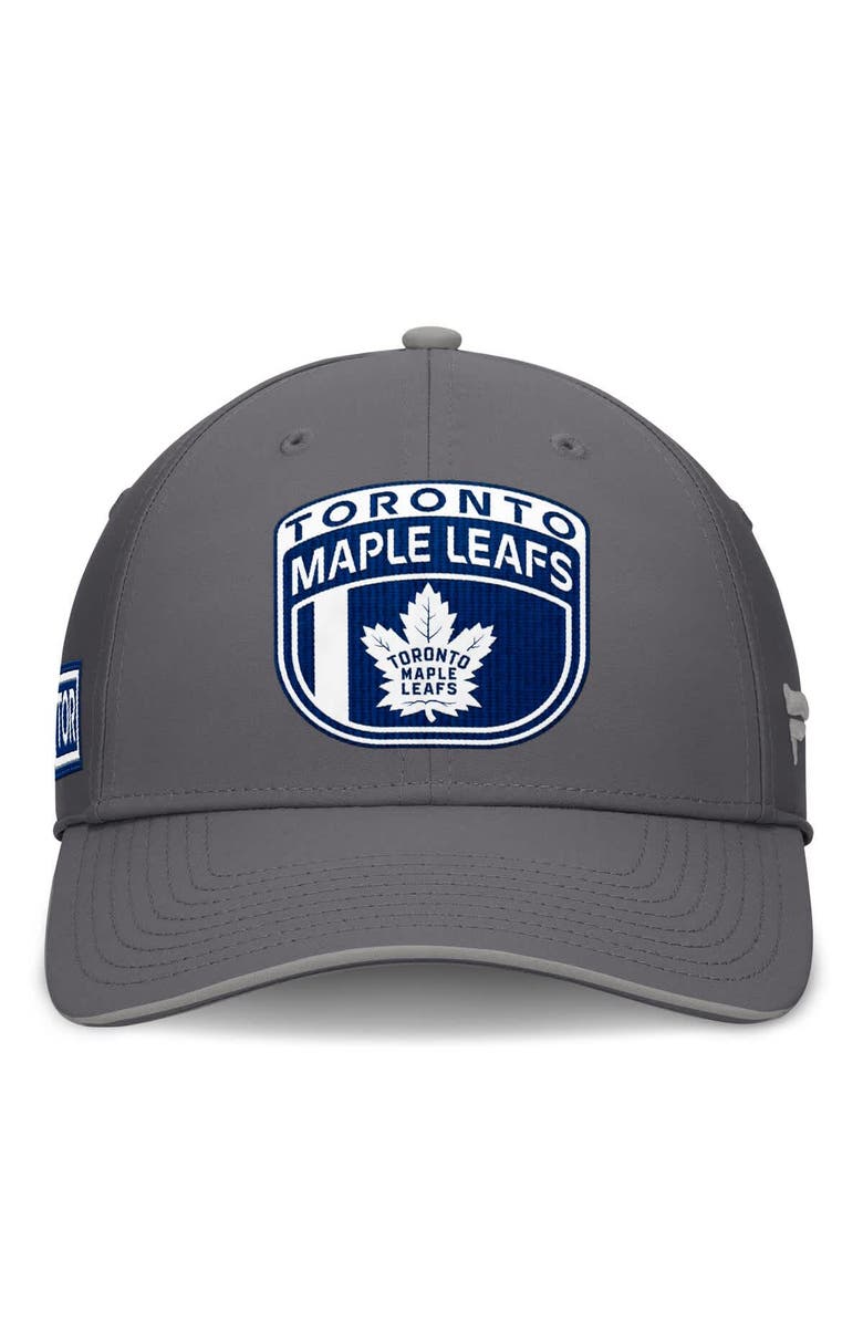 FANATICS Men's Fanatics Gray Toronto Maple Leafs Home Ice Flex Hat, Alternate, color,