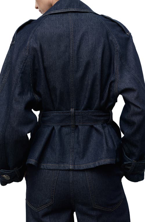 Mango Denim Trench Jacket In Multi