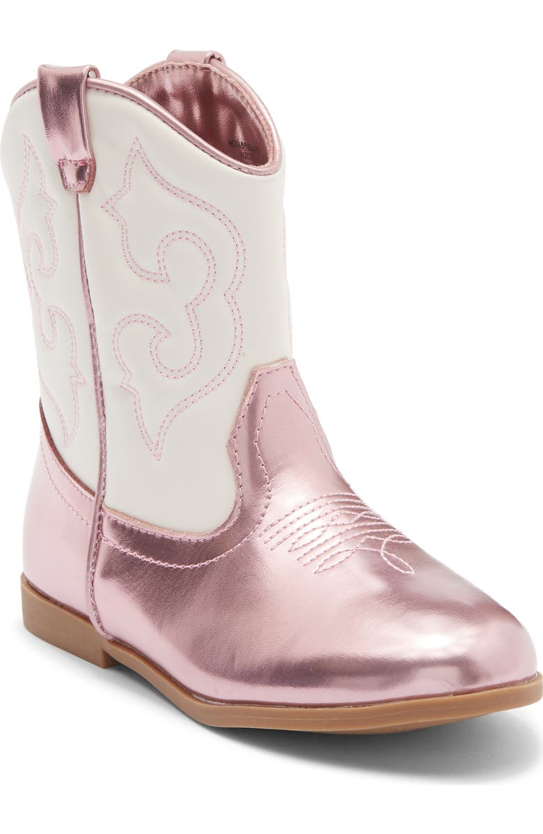 Harper Canyon Kids' Gabriela Western Boot, Main, color, Pink Metallic