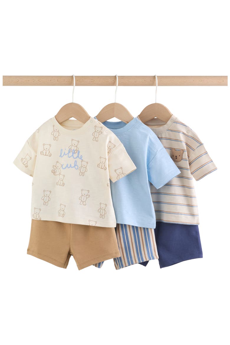 6-Pack Tees & Shorts Set, Main, color, BLUE