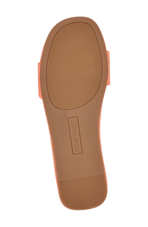 Nine West Lolipop Slide Sandal In Orange