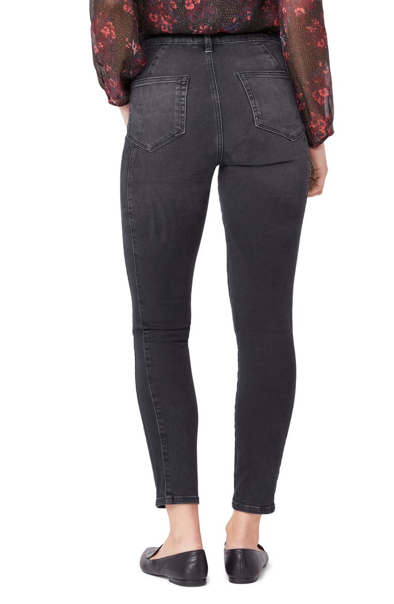 PAIGE Margot High Waist Ankle Skinny Jeans, Alternate, color, Moonlitblk
