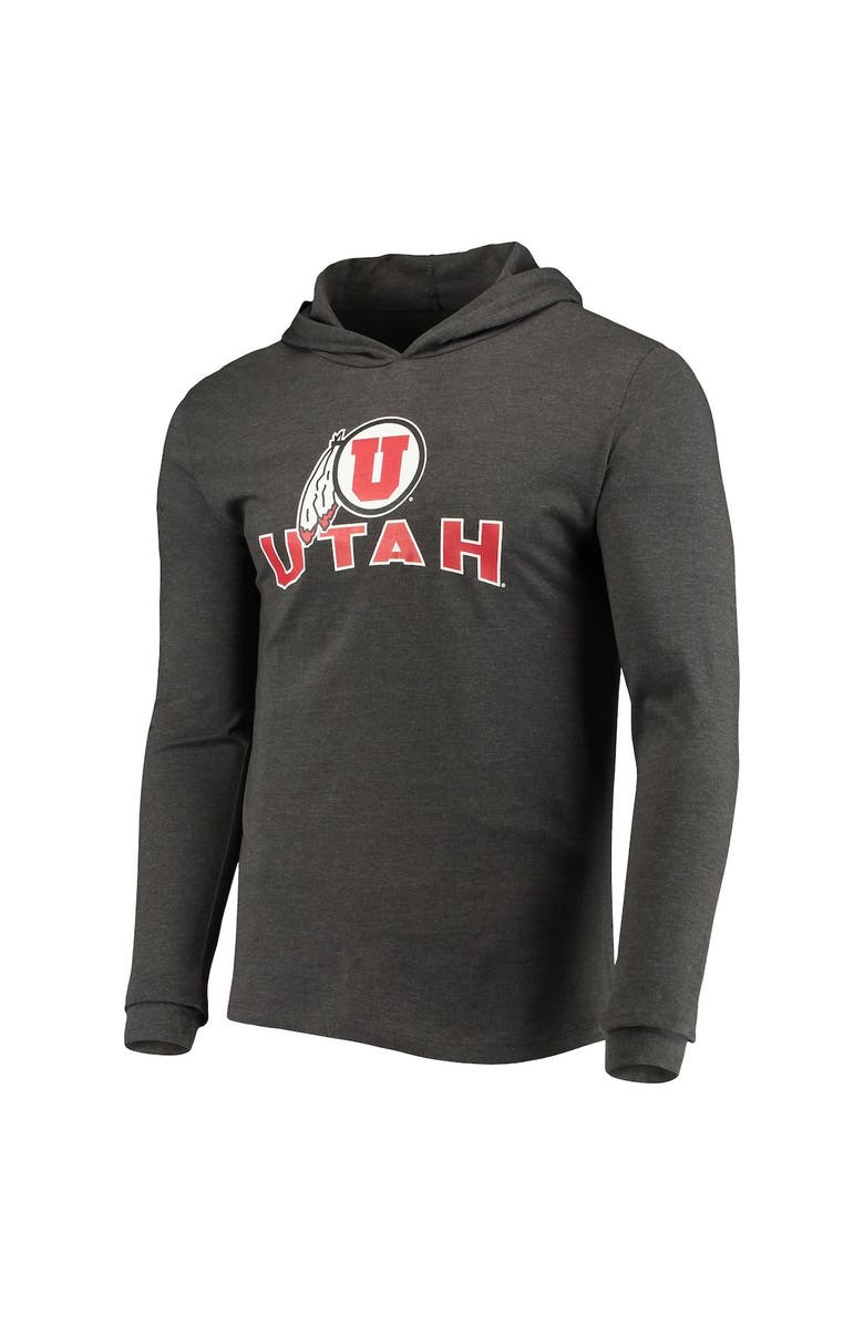 CONCEPTS SPORT Men's Concepts Sport Red/Heather Charcoal Utah Utes Meter Long Sleeve Hoodie T-Shirt & Jogger Pajama Set, Alternate, color, Red