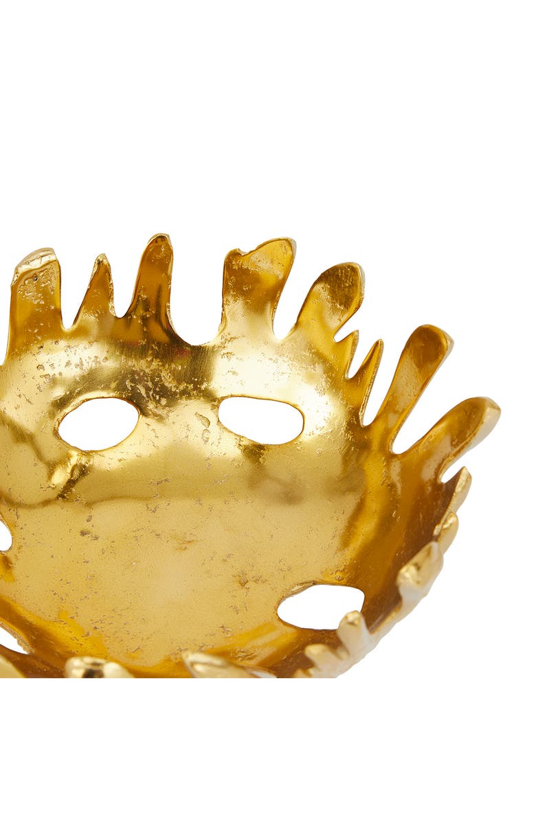 Novogratz Goldtone Aluminum Contemporary Abstract Decorative Bowl - Set of 2, Alternate, color, Gold