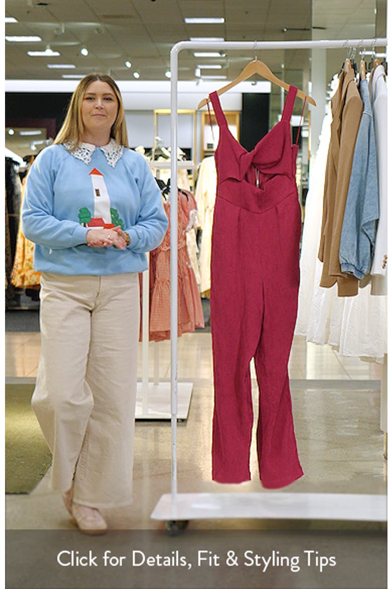 Plissé Cutout Wide Leg Jumpsuit video