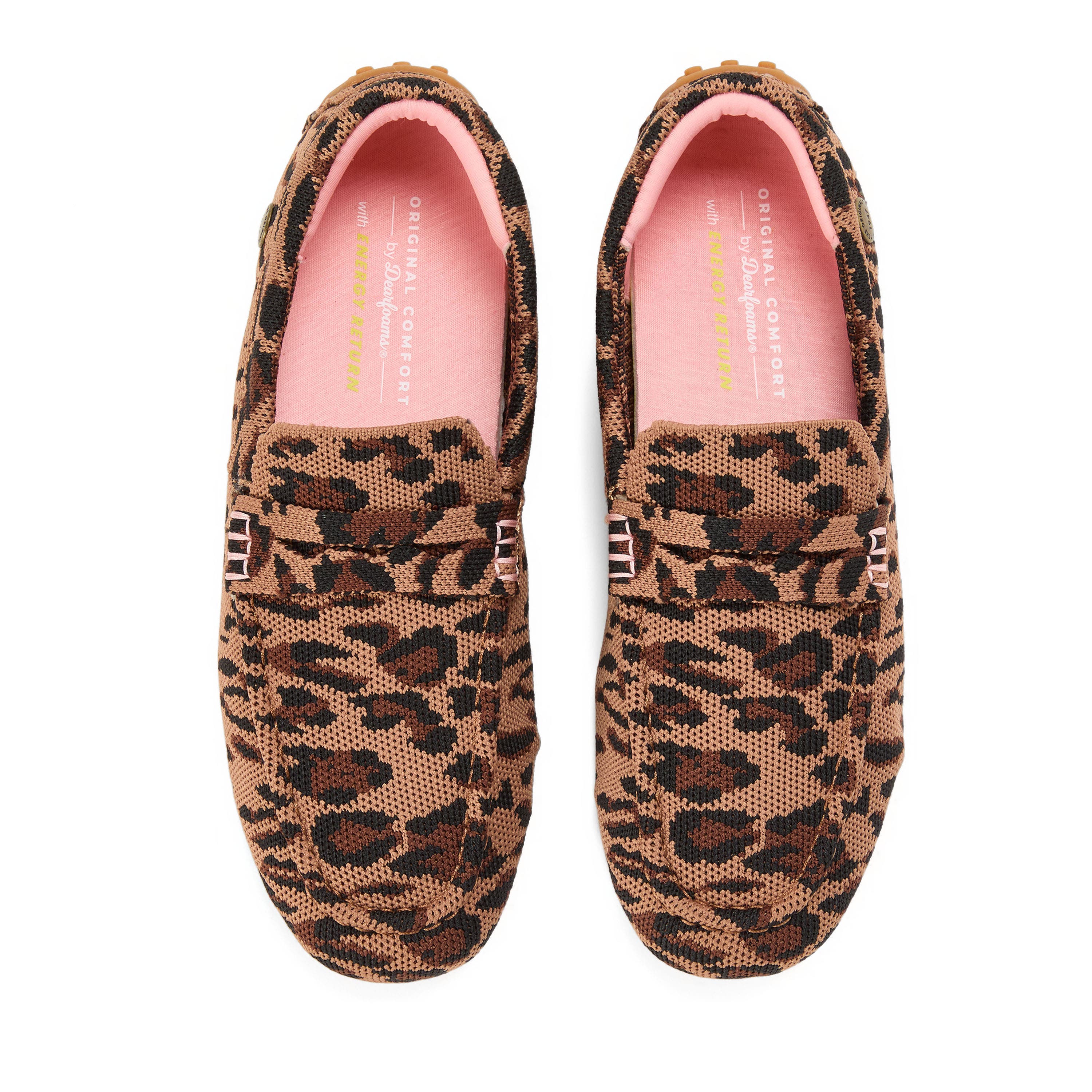 Hazel Stretch Knit Driving Loafer Slipper, Alternate, color, LEOPARD