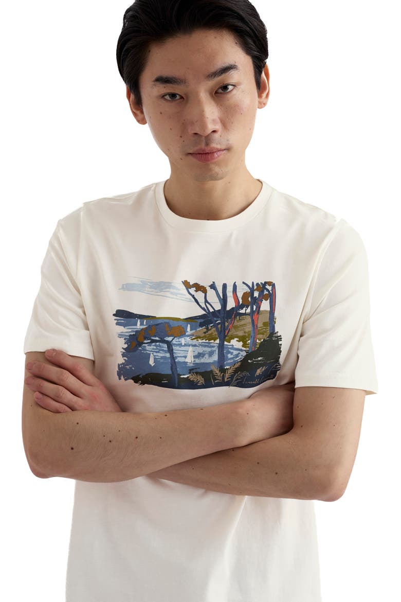 Midwatch Organic Cotton Graphic T-Shirt, Alternate, color, THROUGH THE TREES CHALK