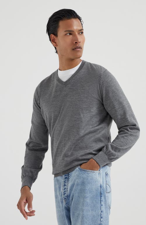 Brunello Cucinelli Cashmere Sweater In Gray