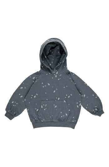 Rylee + Cru Babies' Kids' Paisley Print Hoodie In Gray