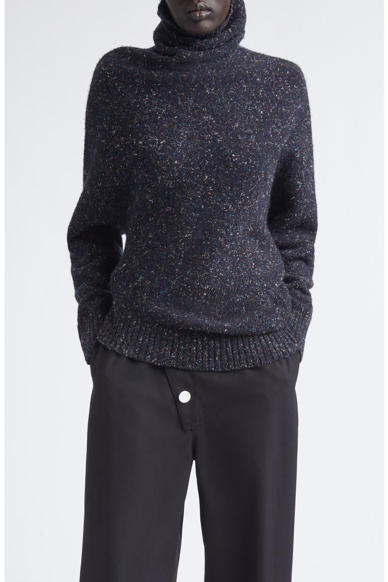 Abie Donegal Turtleneck Sweater, Main, color, BLACK MULTI