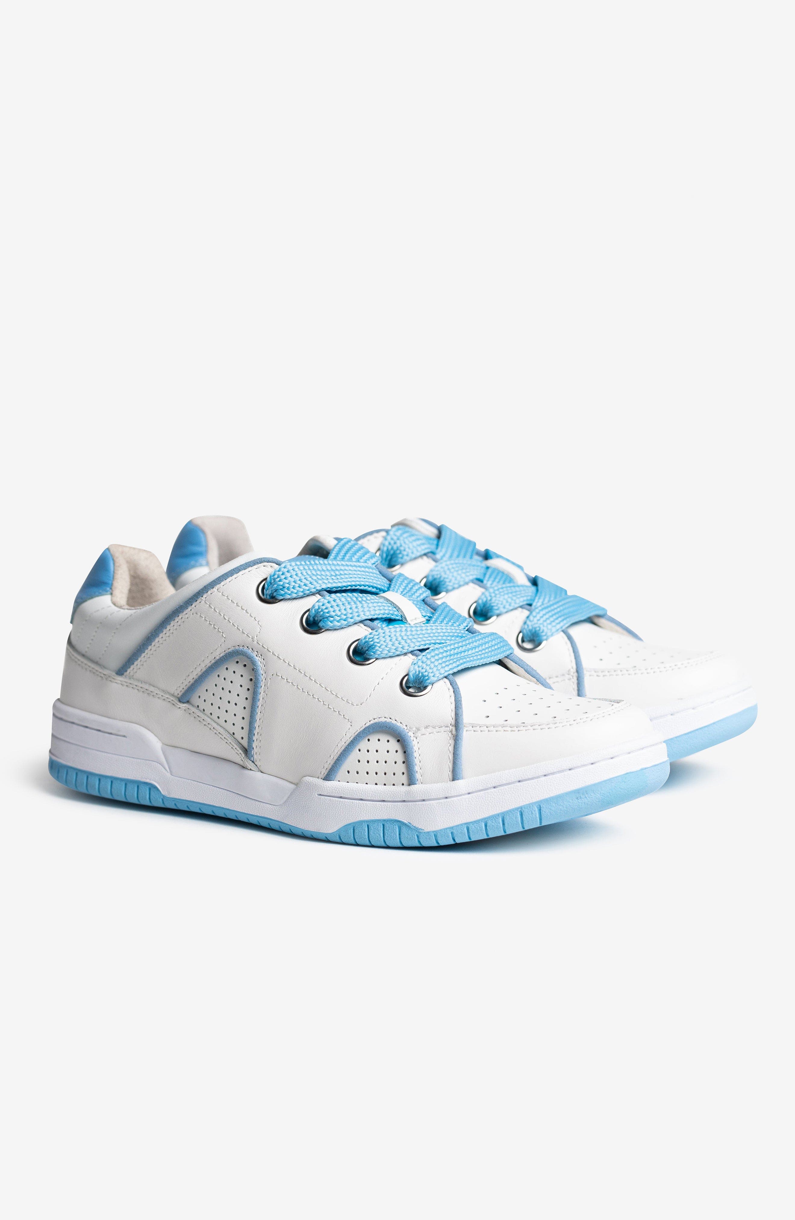 Freshy Steezy Lites Women's Sneaker, Alternate, color, White/Light Blue