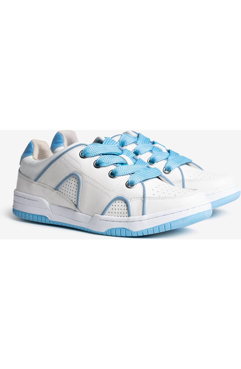 Freshy Steezy Lites Women's Sneaker, Alternate, color, White/Light Blue