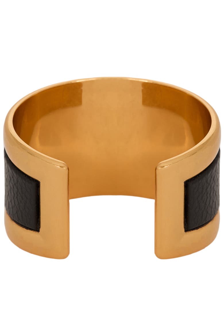 Anthem bracelet in brass and resin, Alternate, color, black