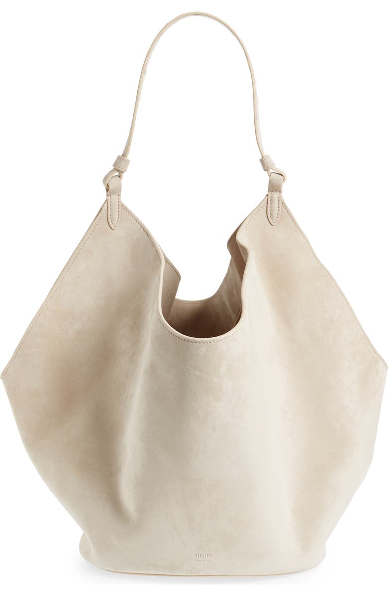Khaite Medium Lotus Suede Tote, Main, color,