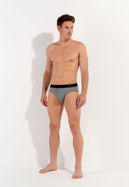 Hom Herbie Comfort Mini Briefs In Black Print