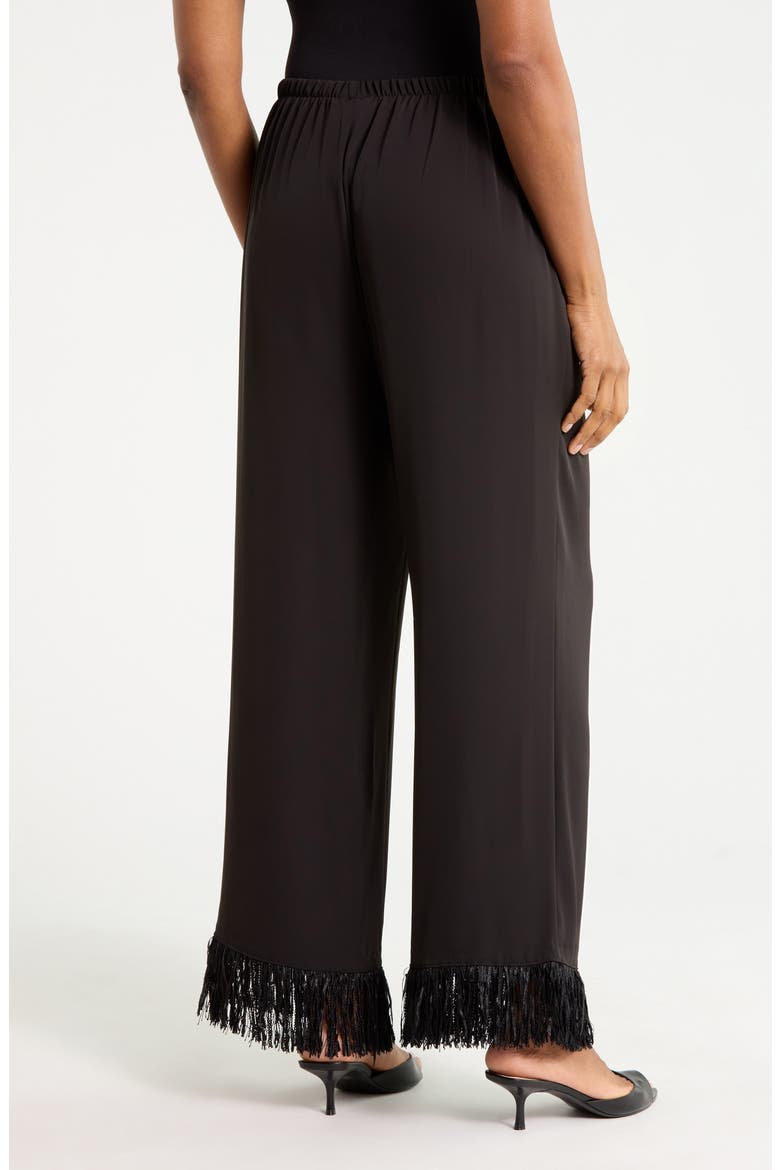 Fringe Wide Leg Pants, Alternate, color, BLACK