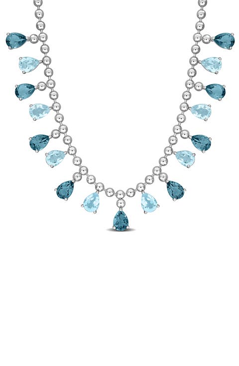 Sky Blue Topaz & Blue Topaz Necklace