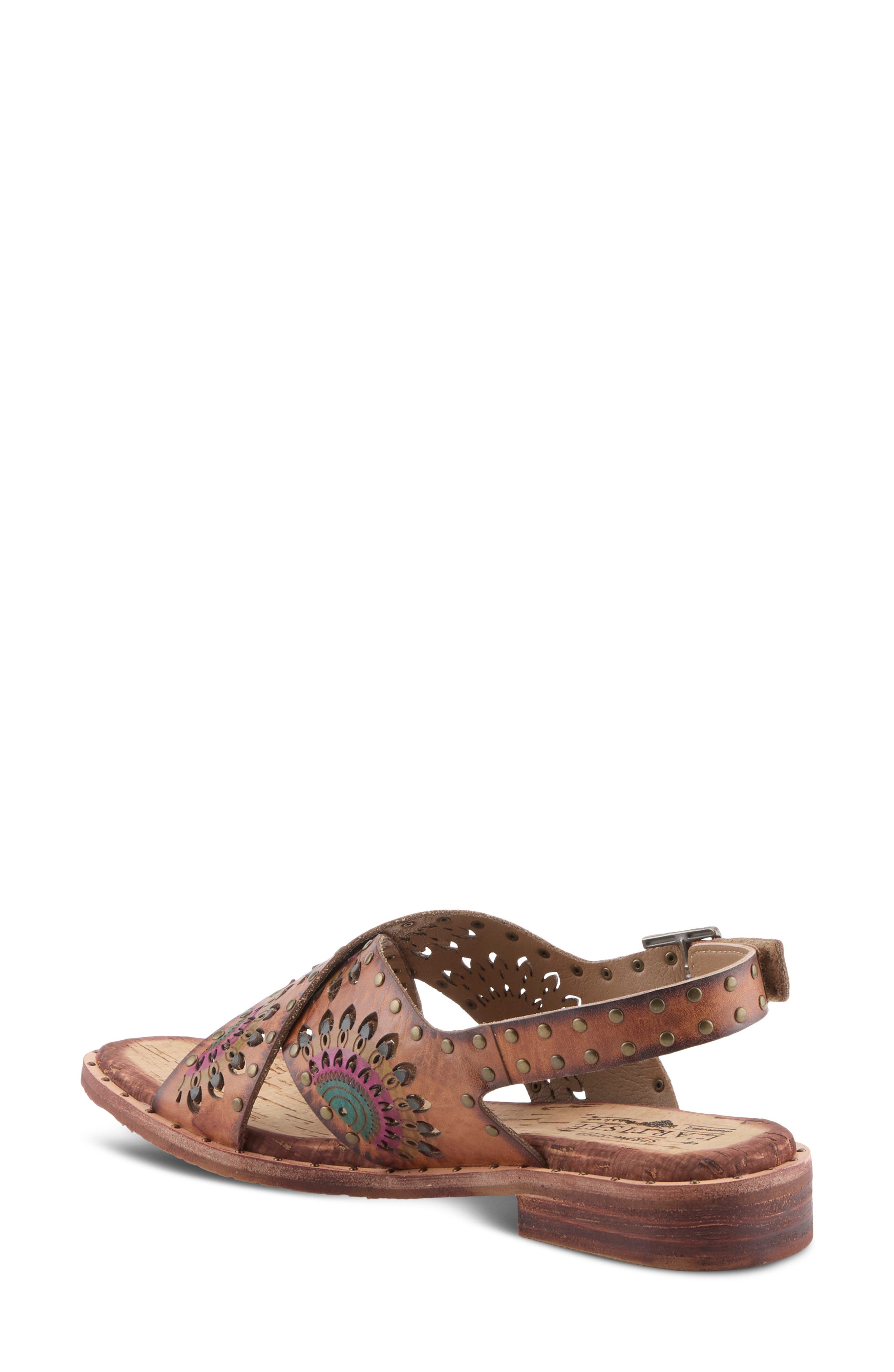 L'Artiste by Spring Step Crossroads Slingback Sandal, Alternate, color, Brown Multi