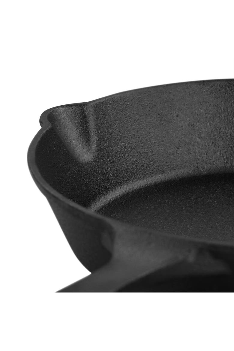 8 Inch Round Preseasoned Cast Iron Frying Pan, Alternate, color, Black